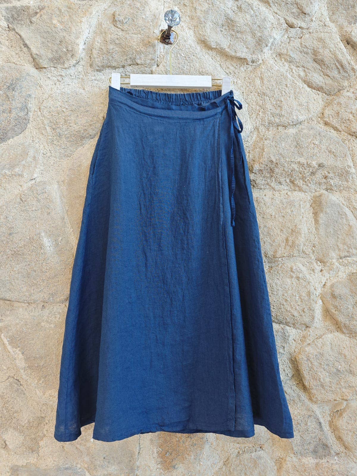White Linen Wrap Skirt