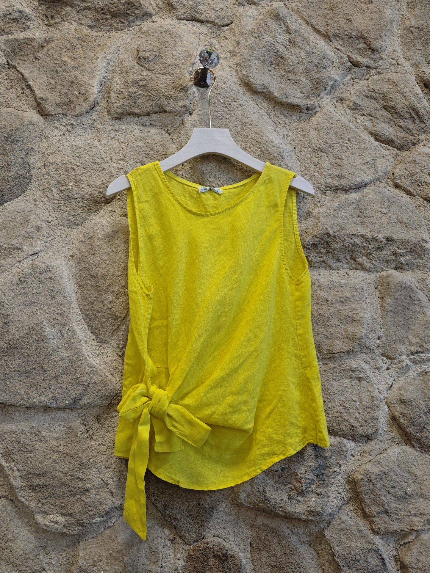 Linen Bow-Tie Blouse