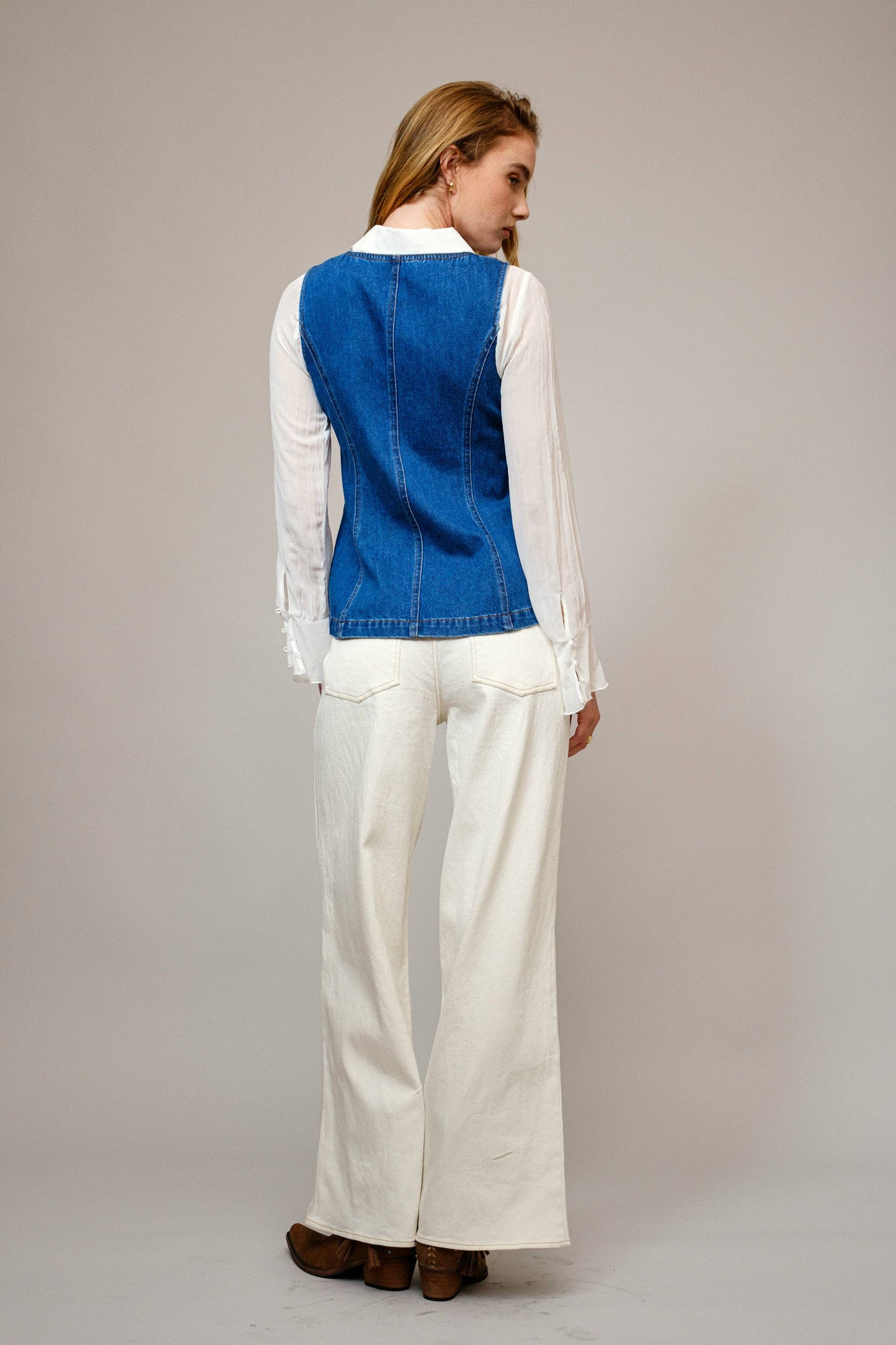 Wildflower Denim Vest