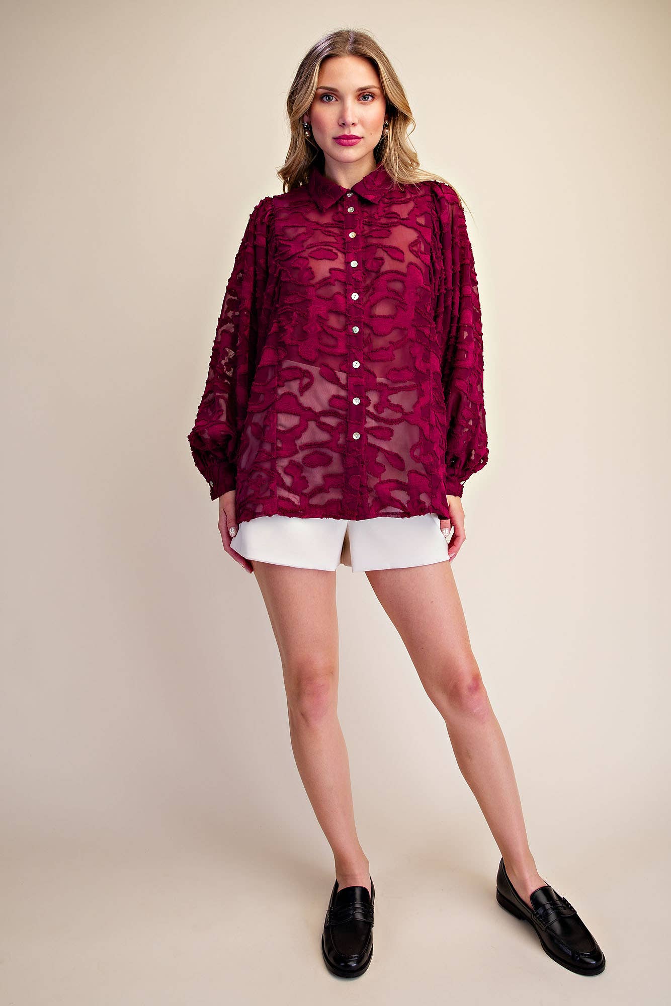 Oversized Sheer Long Sleeve