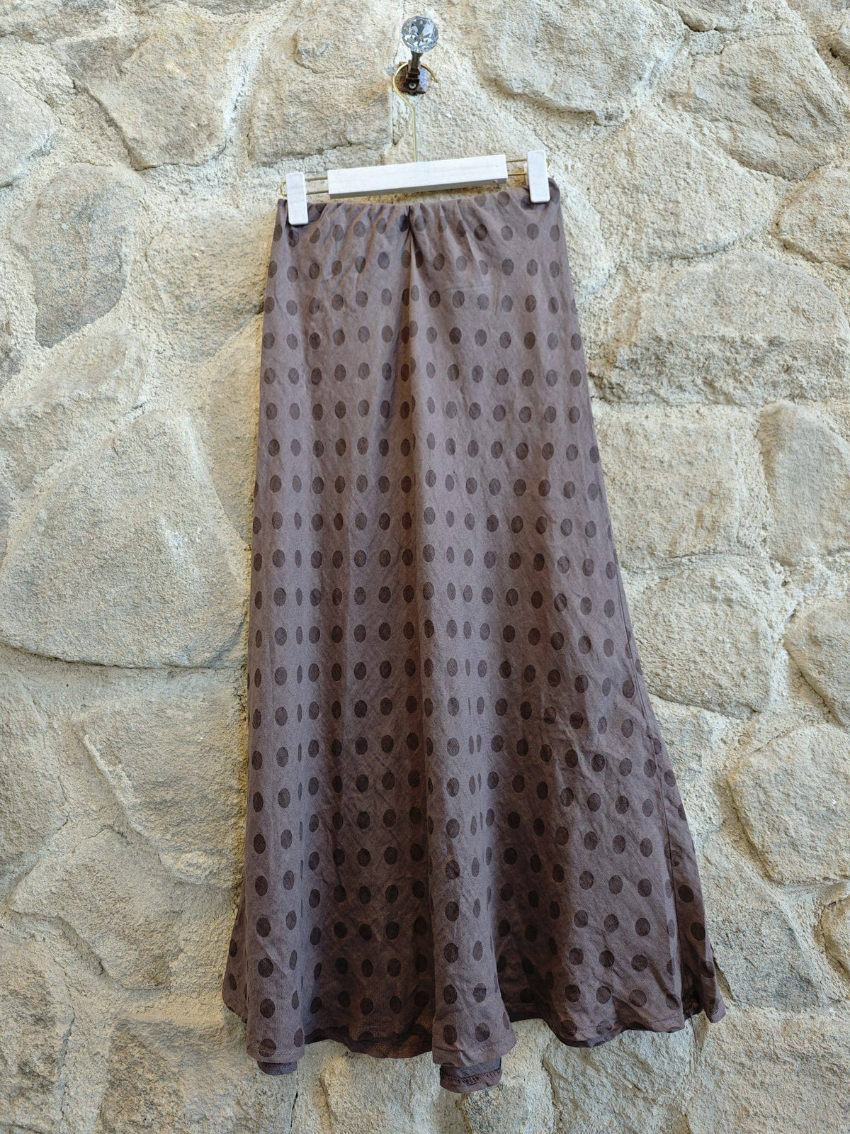 Linen Polka Dot Skirt