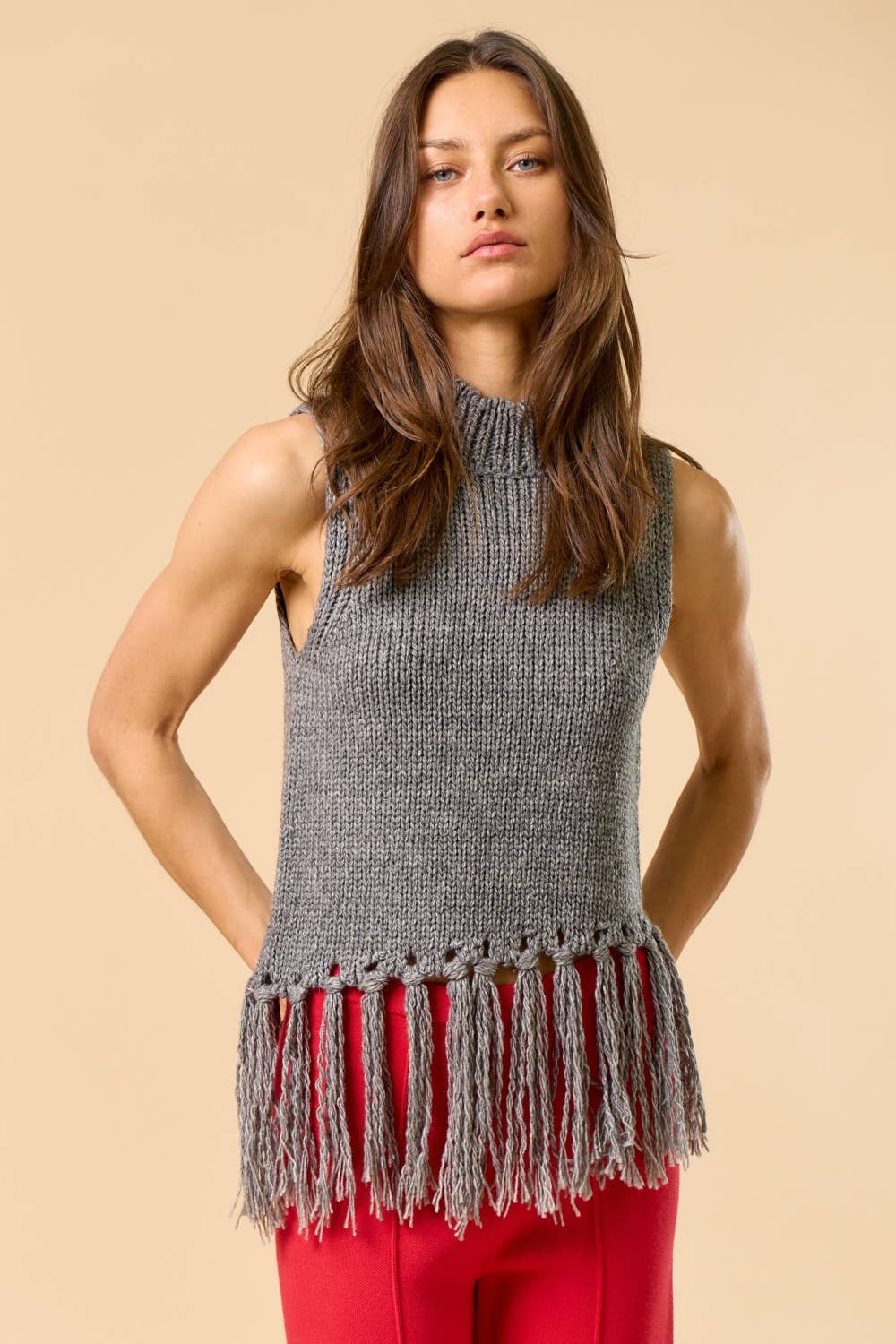 Merlot Knit Sweater Top
