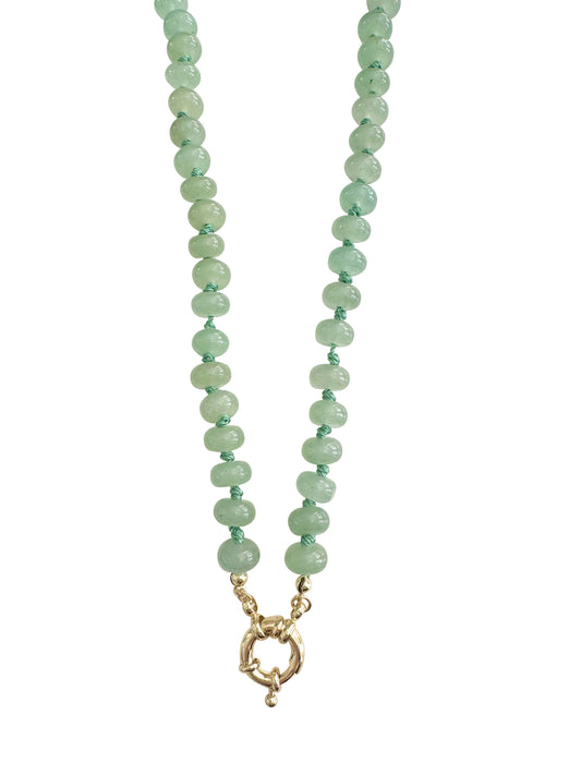 Bria Stone Necklace- Green Agate