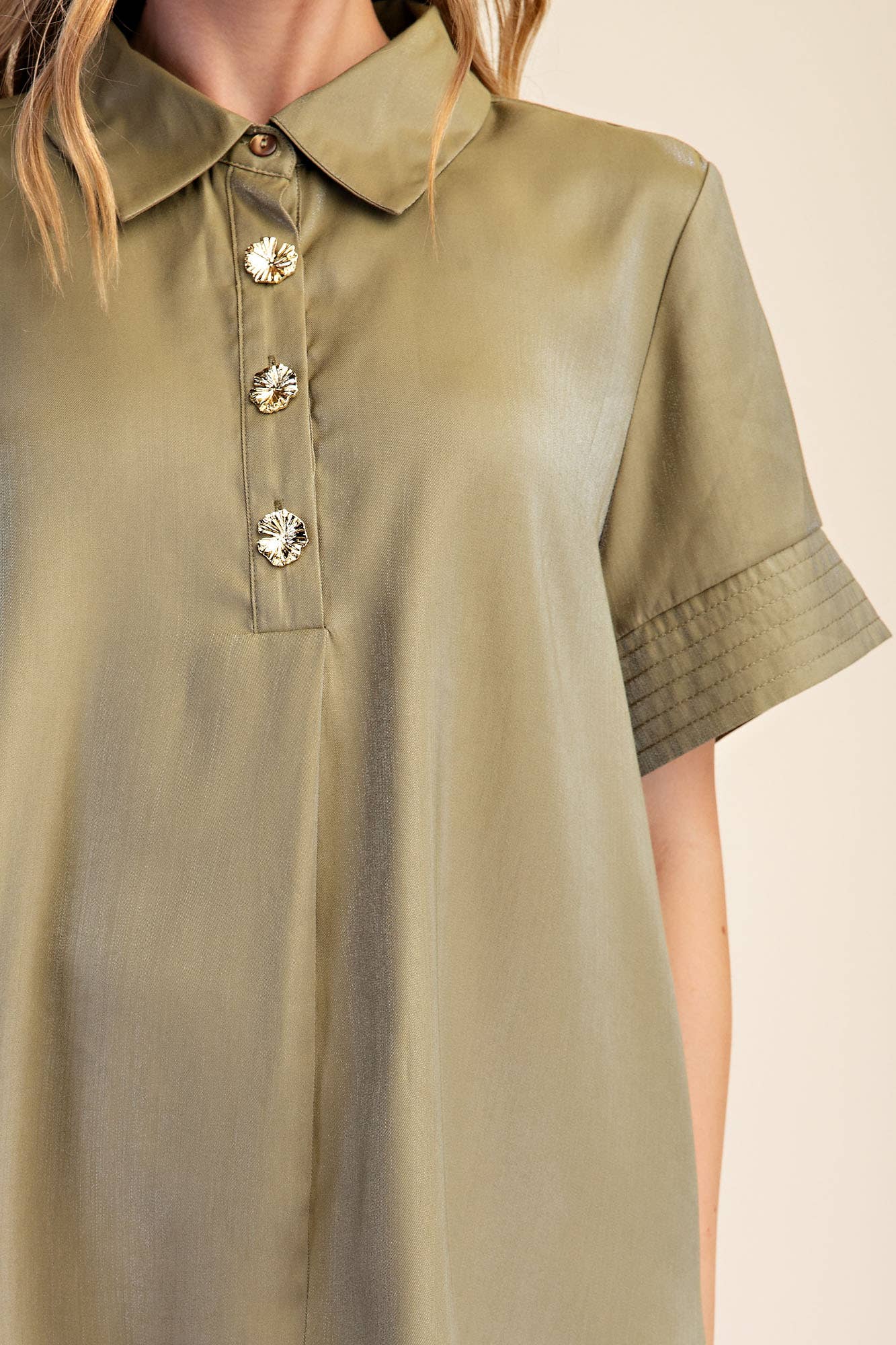 Sleek Flower Charm Top