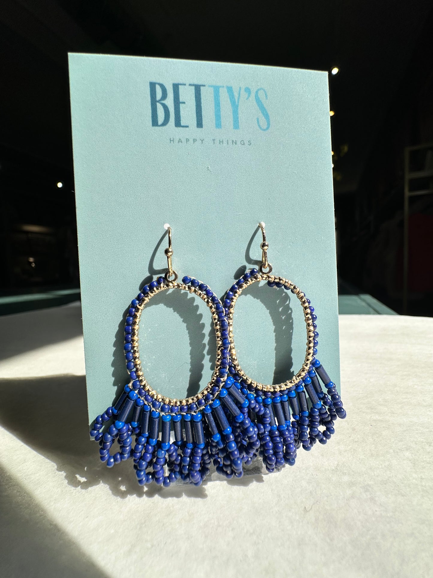 Navy Earrings