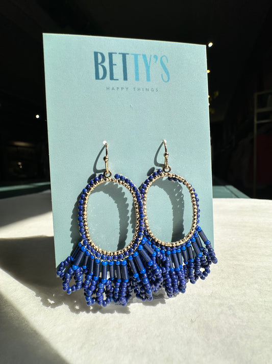 Navy Earrings