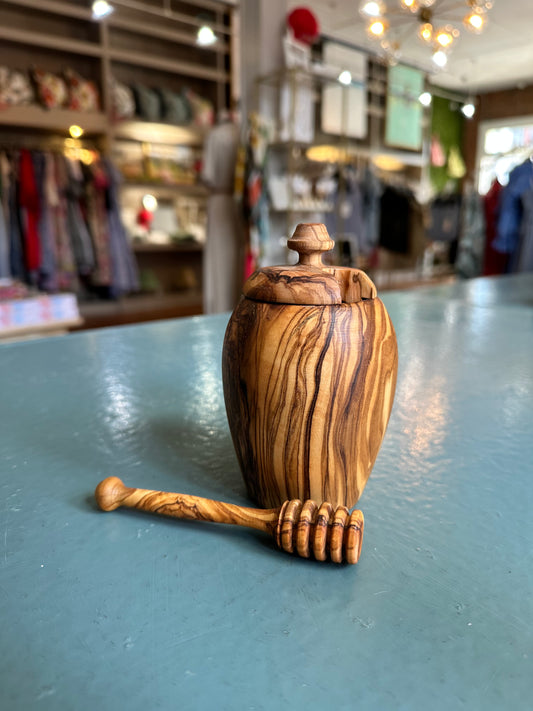 Wooden Honey Pot & Wand