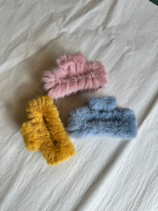 Fuzzy Fluffy Hair Clip