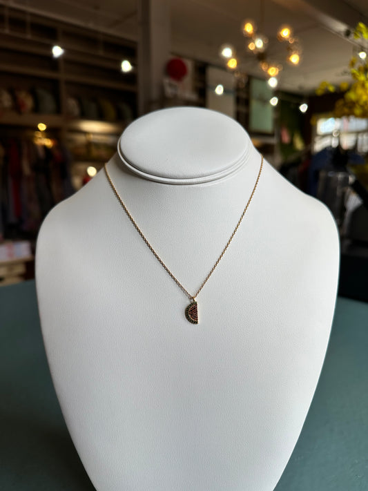 Watermelon Slice Necklace