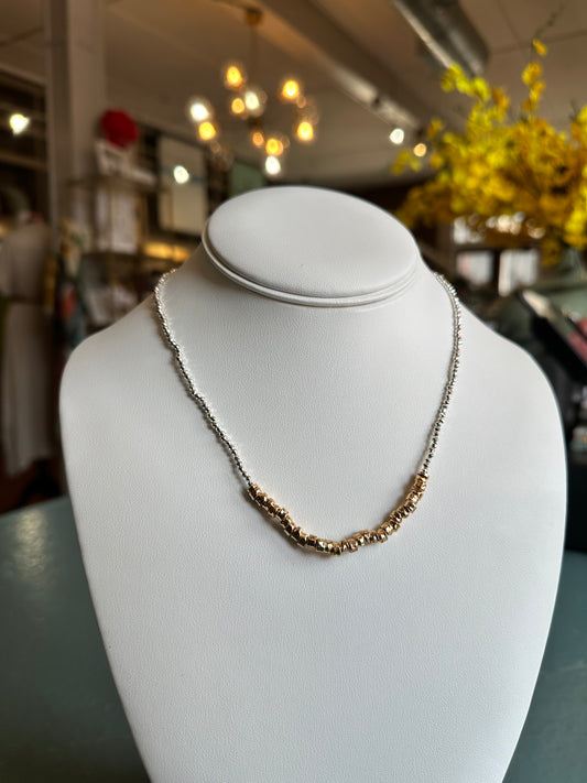 Silver & Gold Centerpiece Necklace