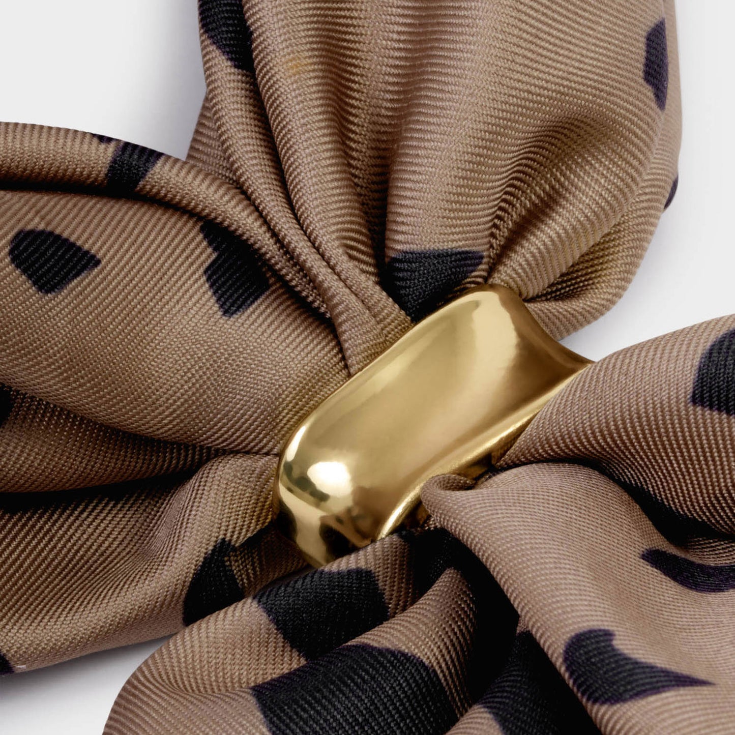 Satin Leopard Scarf