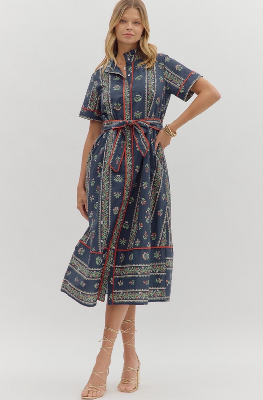 Sapphire Bloom Dress