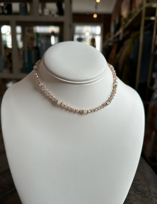 Blush Beaded Necklace