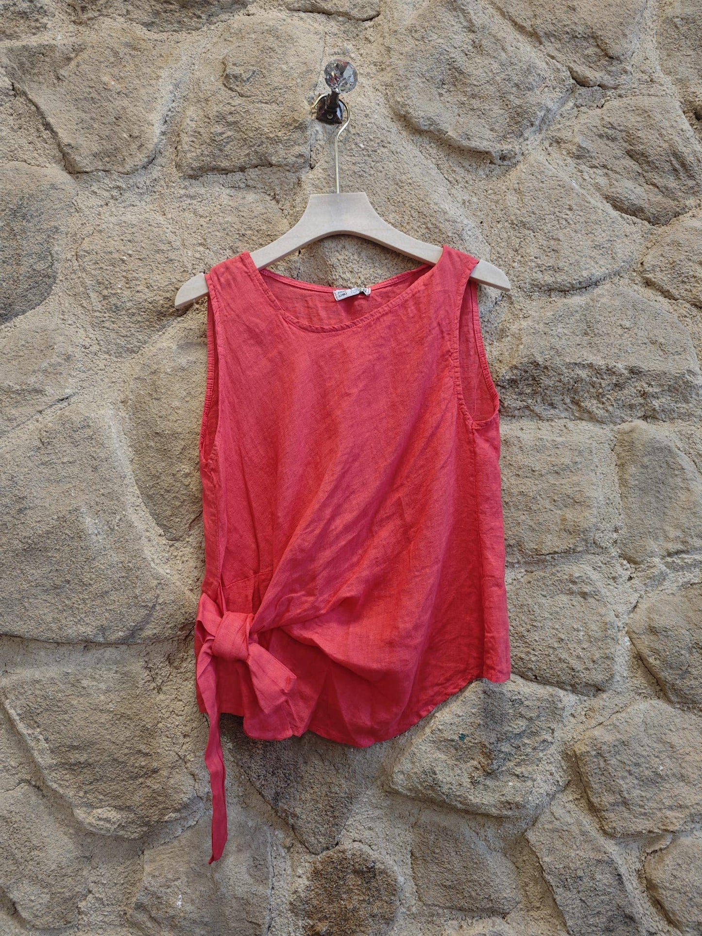 Linen Bow-Tie Blouse