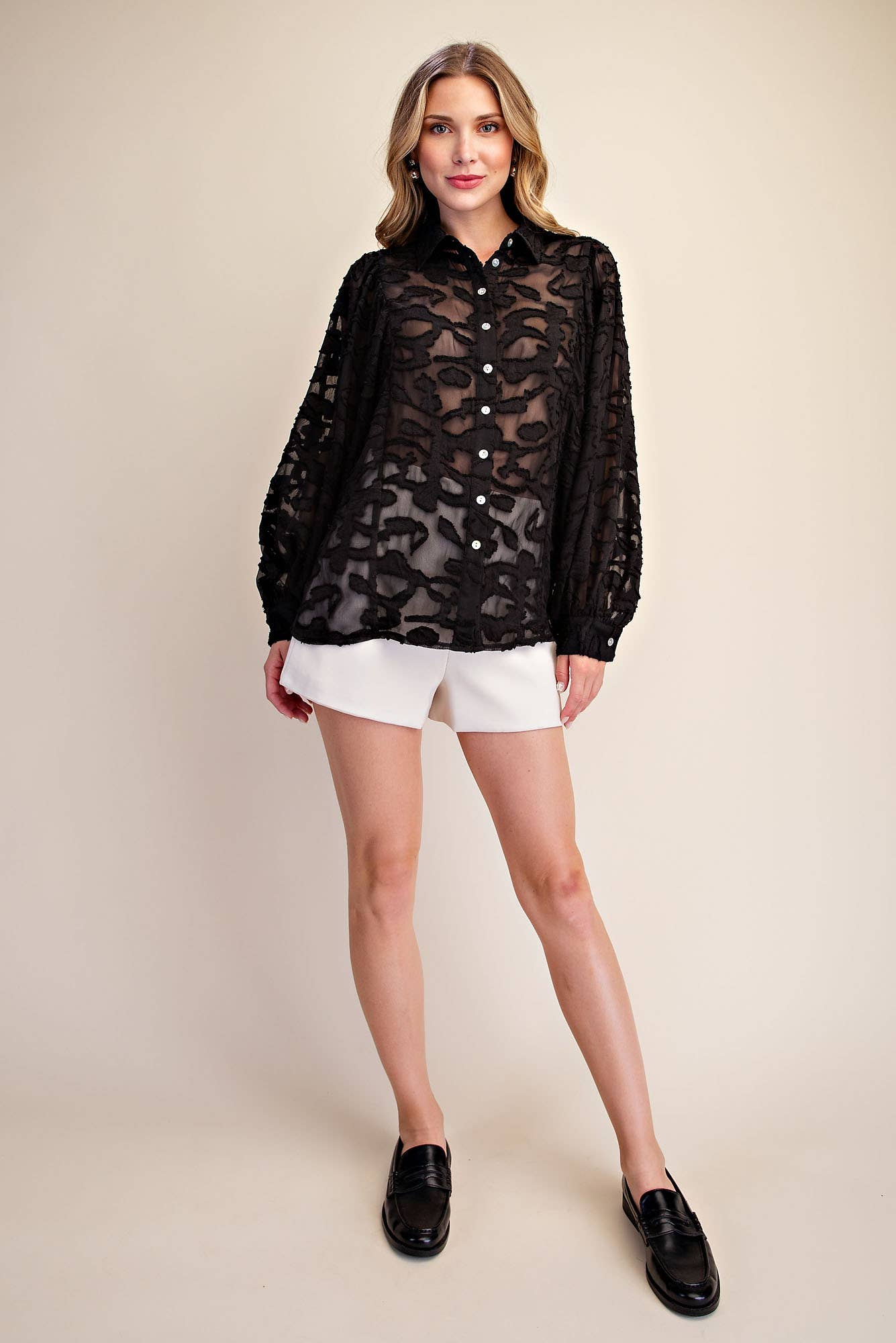 Oversized Sheer Long Sleeve
