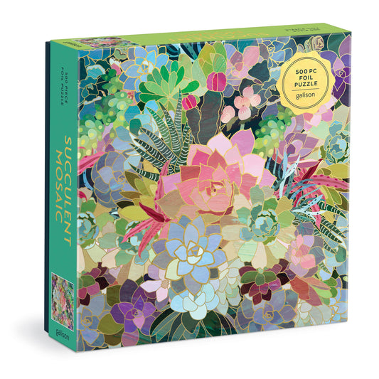 Succulent Mosaic Foil Puzzle