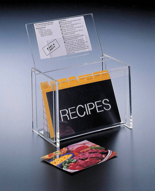 Acrylic Recipe Box (W/Cards)