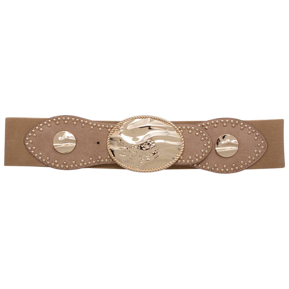 Gold Oval Stretch Belt