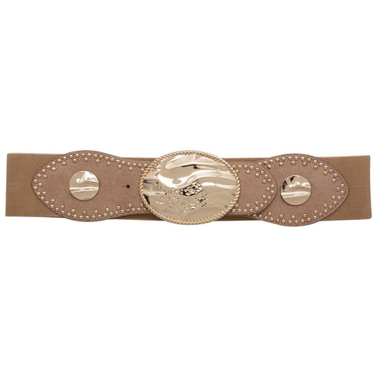 Gold Oval Stretch Belt