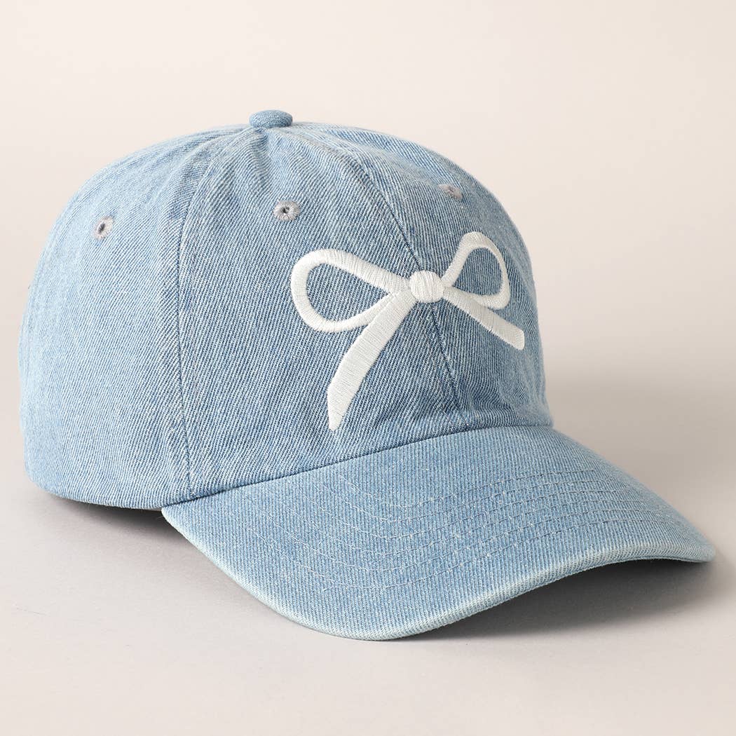 Bow Embroidered Cap