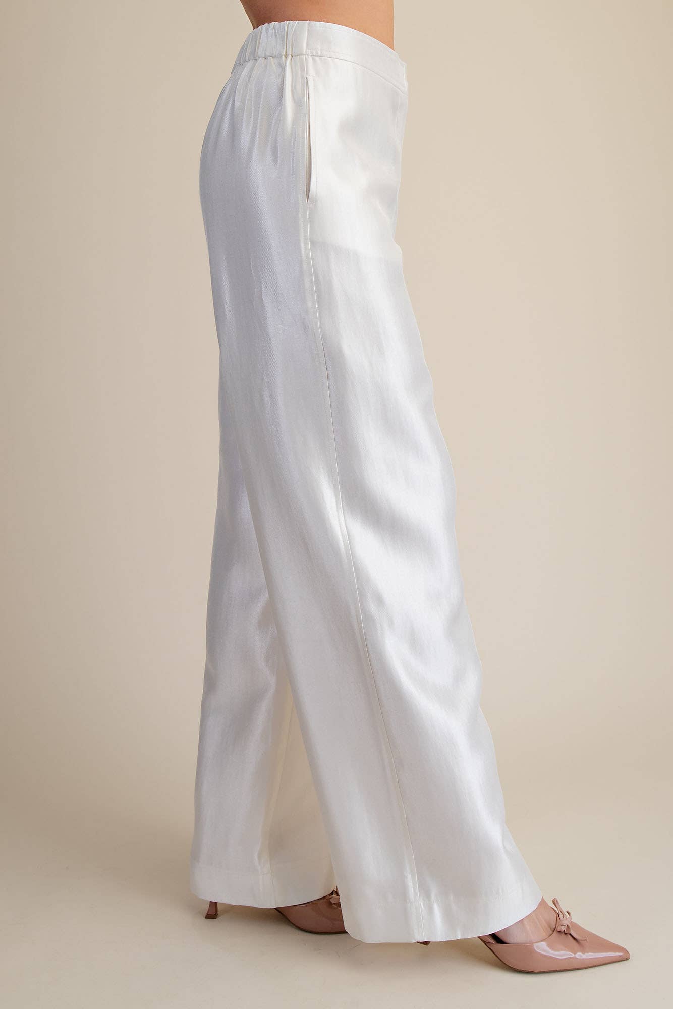 Pearl White Shimmer Pants