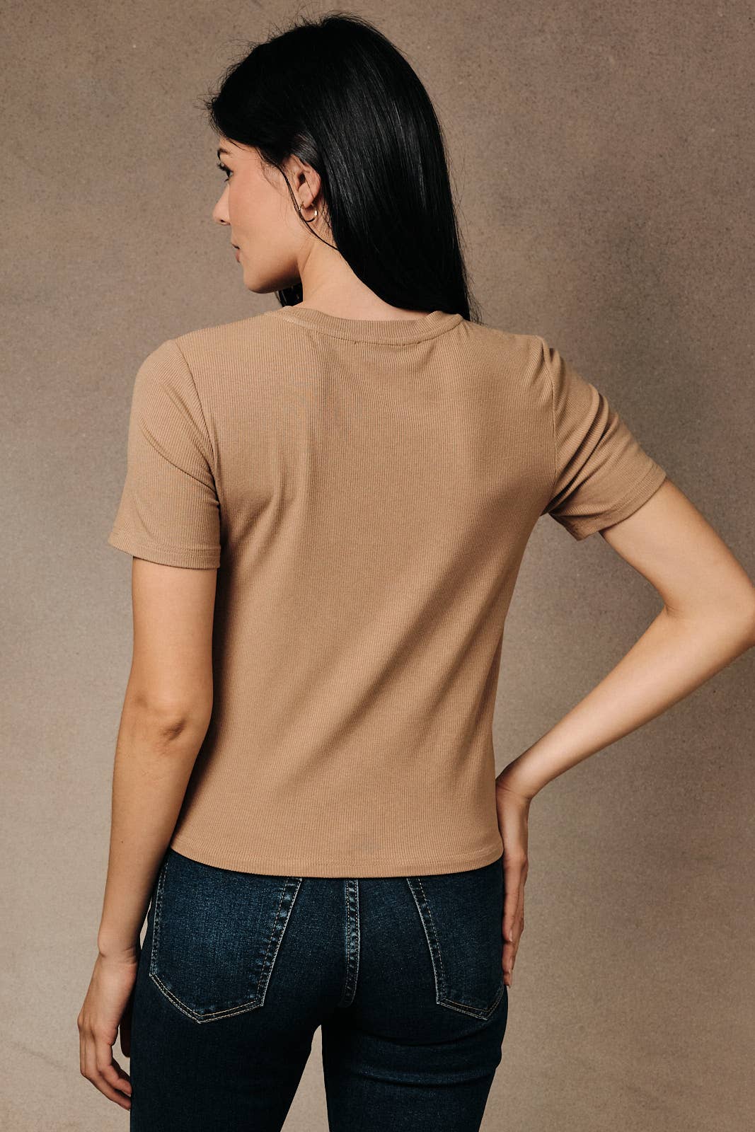 Wine Glass Ribbed Top