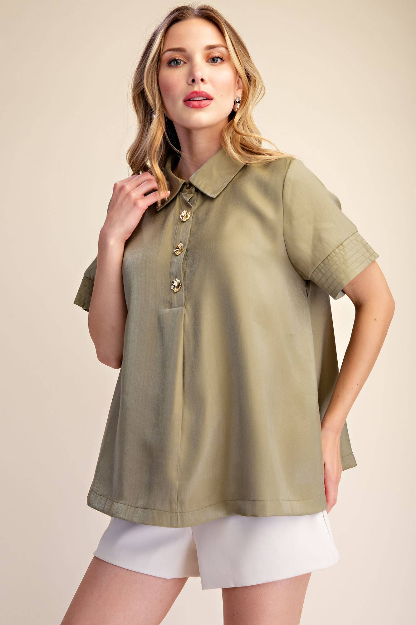 Sleek Flower Charm Top