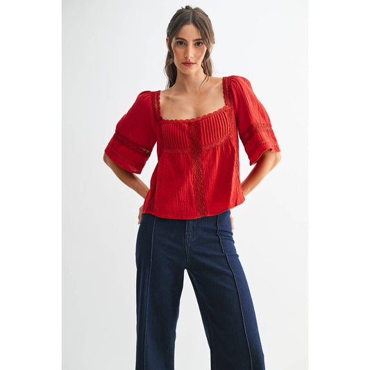 Scarlet Whimsy Blouse