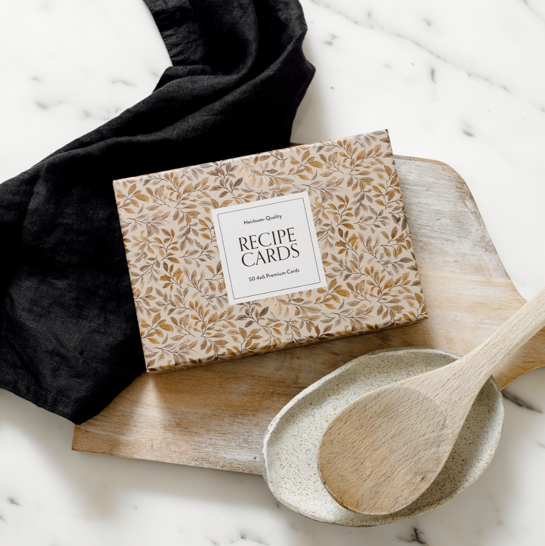 Recipe Cards: 50 Beautifully Designed 4x6 Recipe Cards