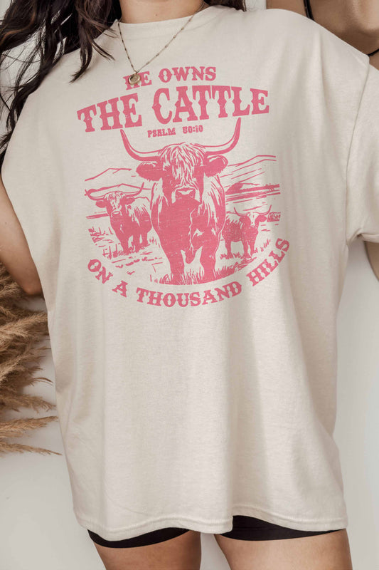 'He Owns the Cattle" Tee