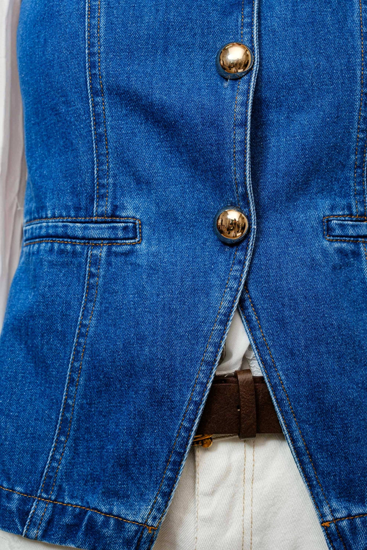 Wildflower Denim Vest
